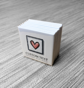 Set of 9 Magnets with Text - 2 Inch Square