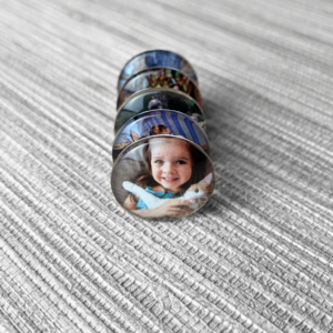 set of 5 custom round magnets 1 inch